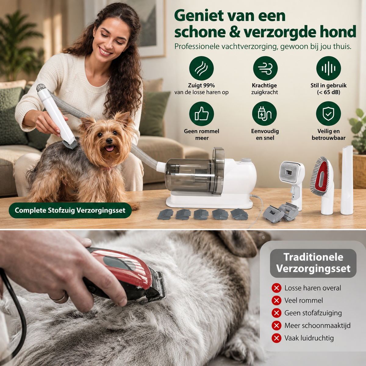 HaarHap - 5-in-1 Vachtstofzuiger voor Hond & Kat