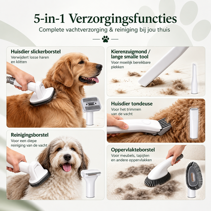 HaarHap - 5-in-1 Vachtstofzuiger voor Hond & Kat