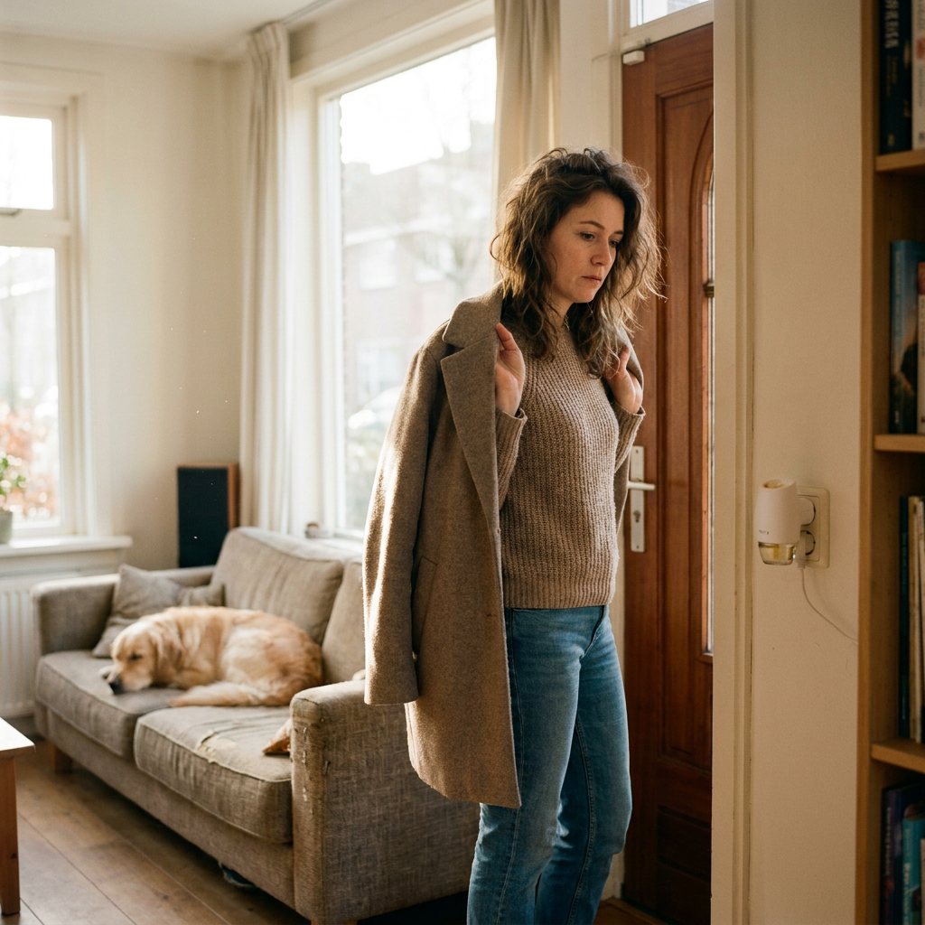 De diffuser in gebruik in een huiselijke omgeving