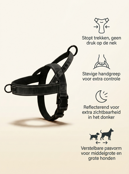 GripLijn - Anti-trek Hondentuig met Handvat